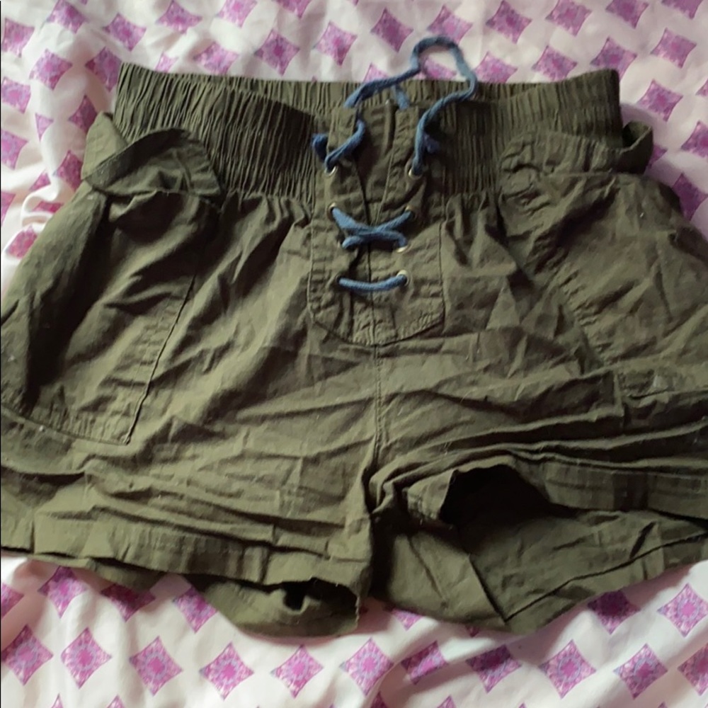 dark green shorts